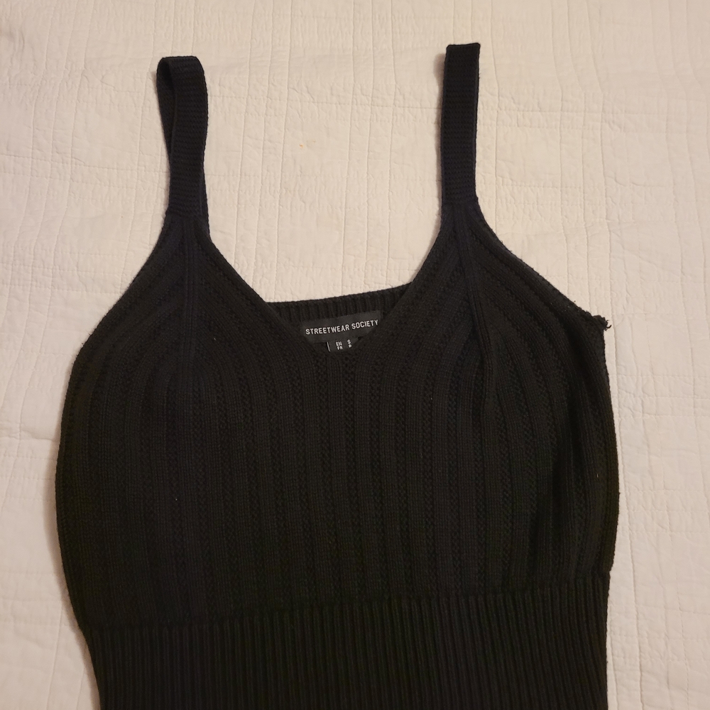 Streetwear Society Black Knit Top